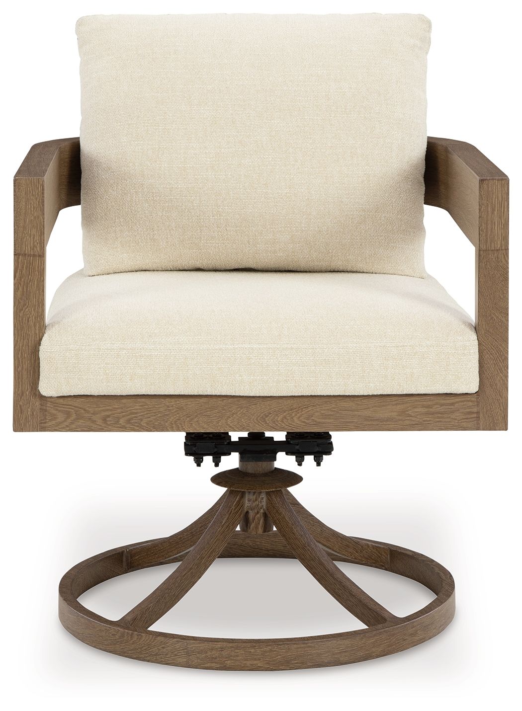 Signature Design by Ashley® Serene Bay - Dark Brown / White - Swivel Chair With Cushion (Set of 2) | Meri Furniture
