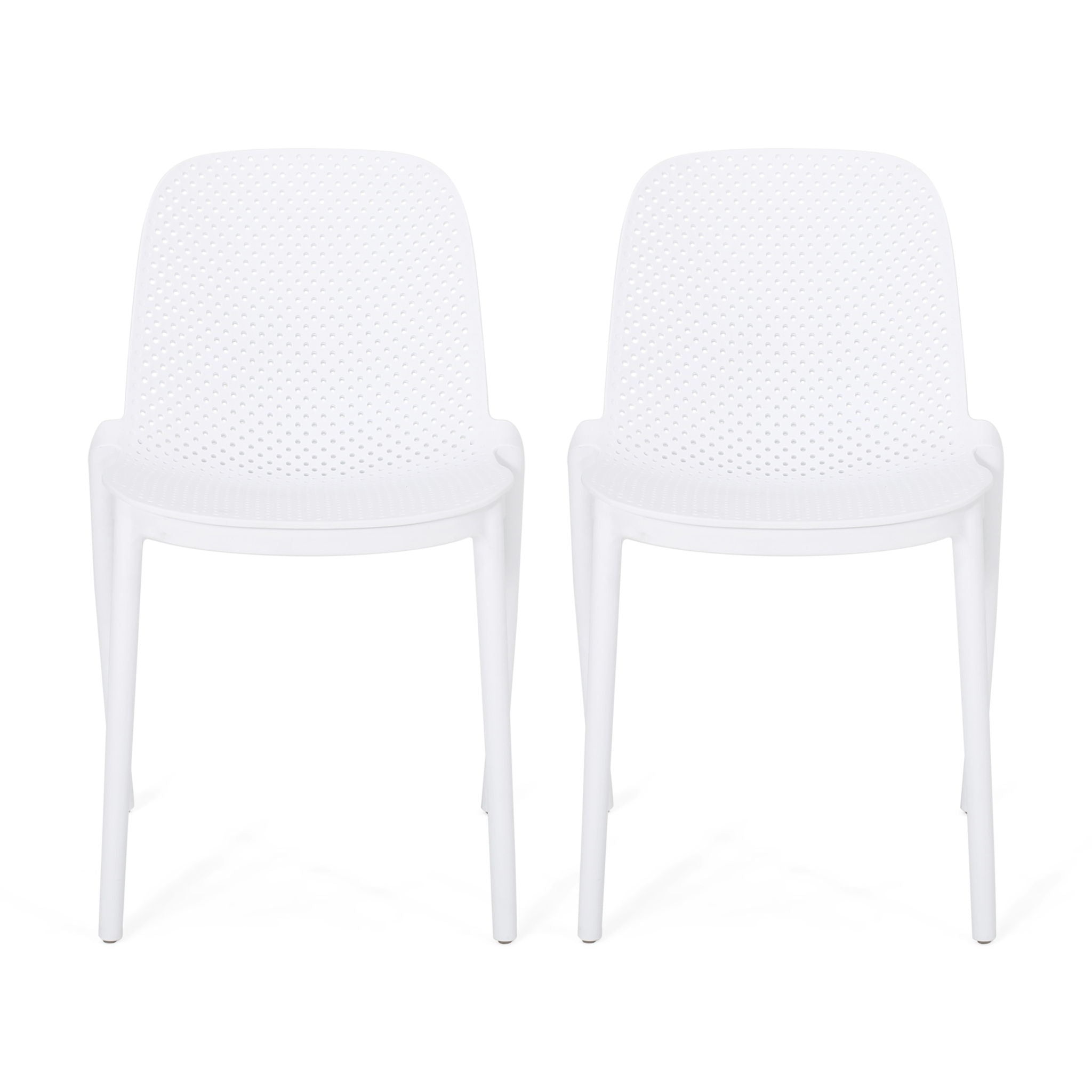 Outdoor Stacking Dining Side Chair (Set of 2)