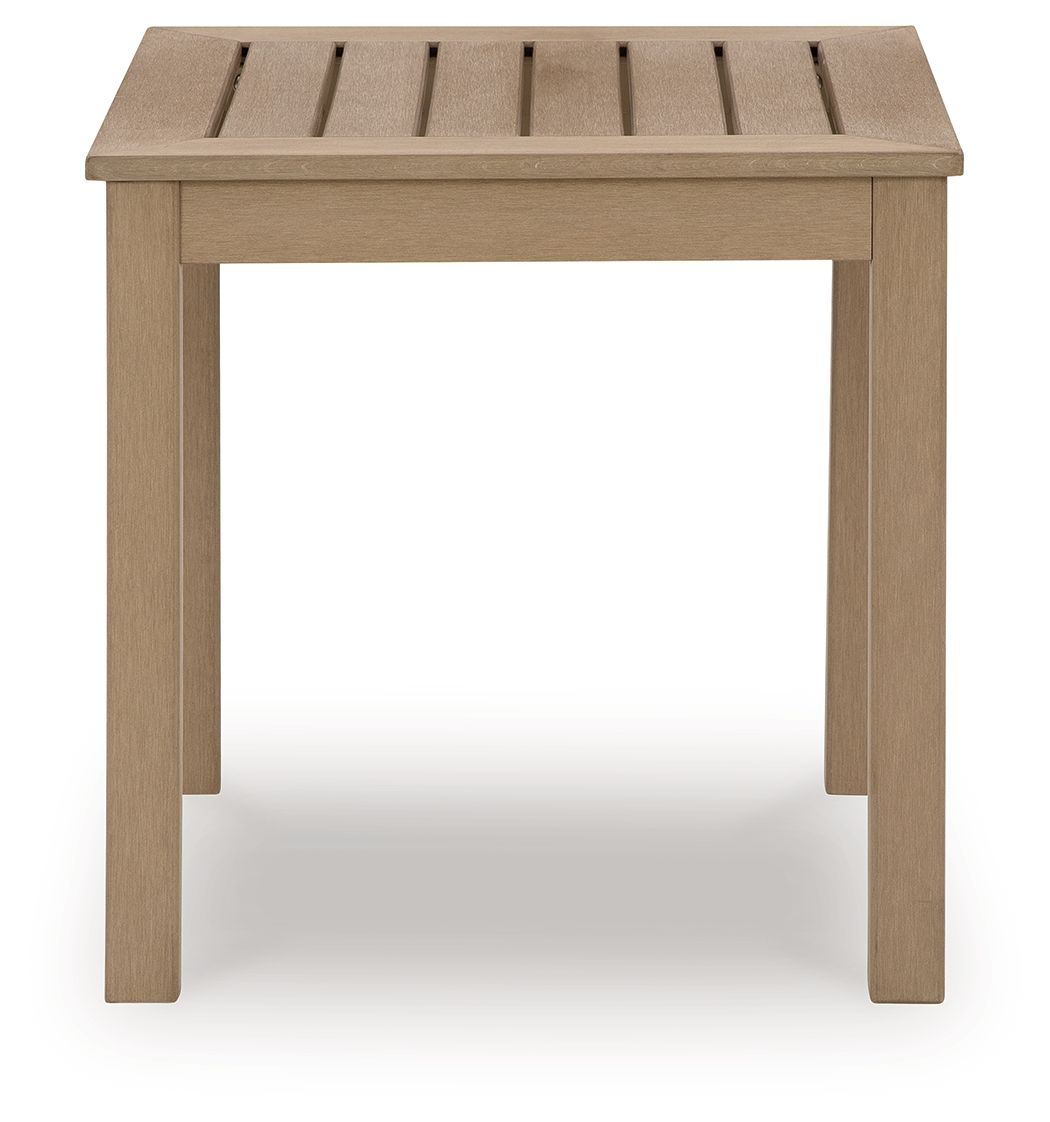Signature Design by Ashley® Hallow Creek - Driftwood - Square End Table | Meri Furniture