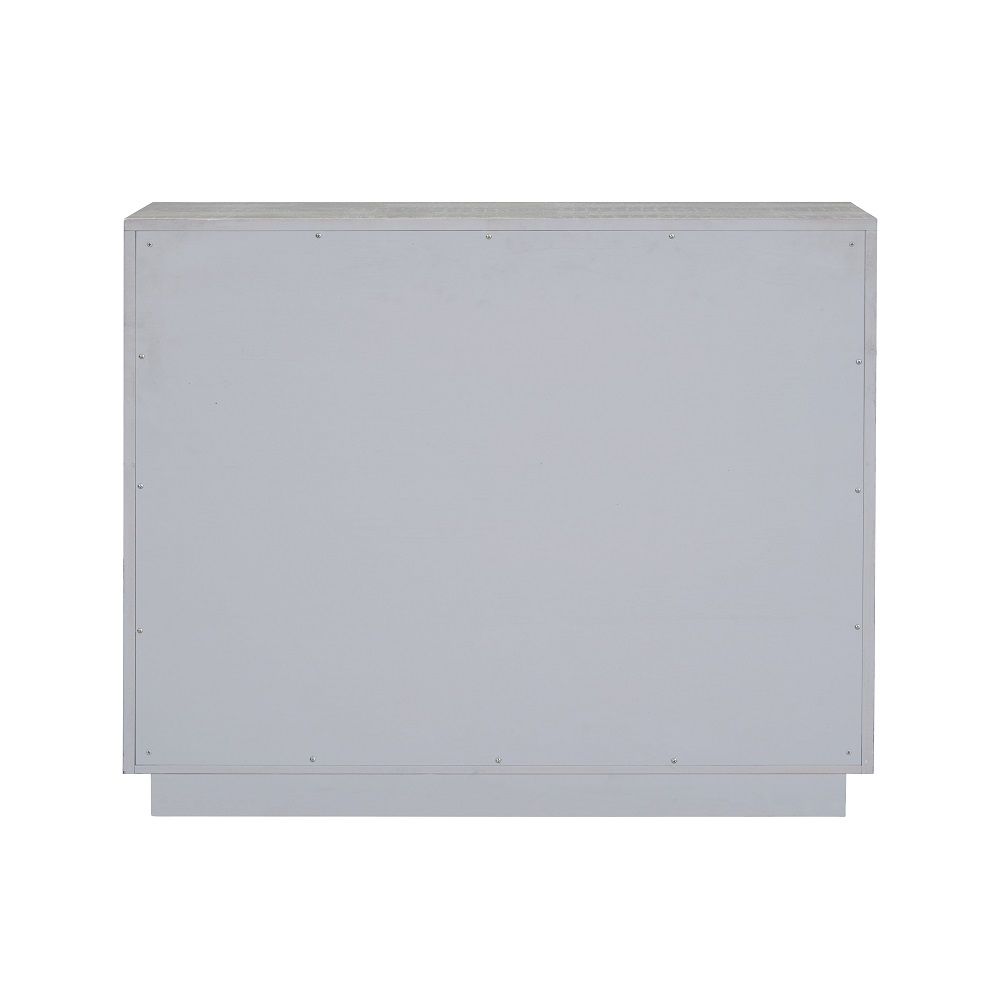 ACME Anpu - Console Cabinet - Silver | Meri Furniture