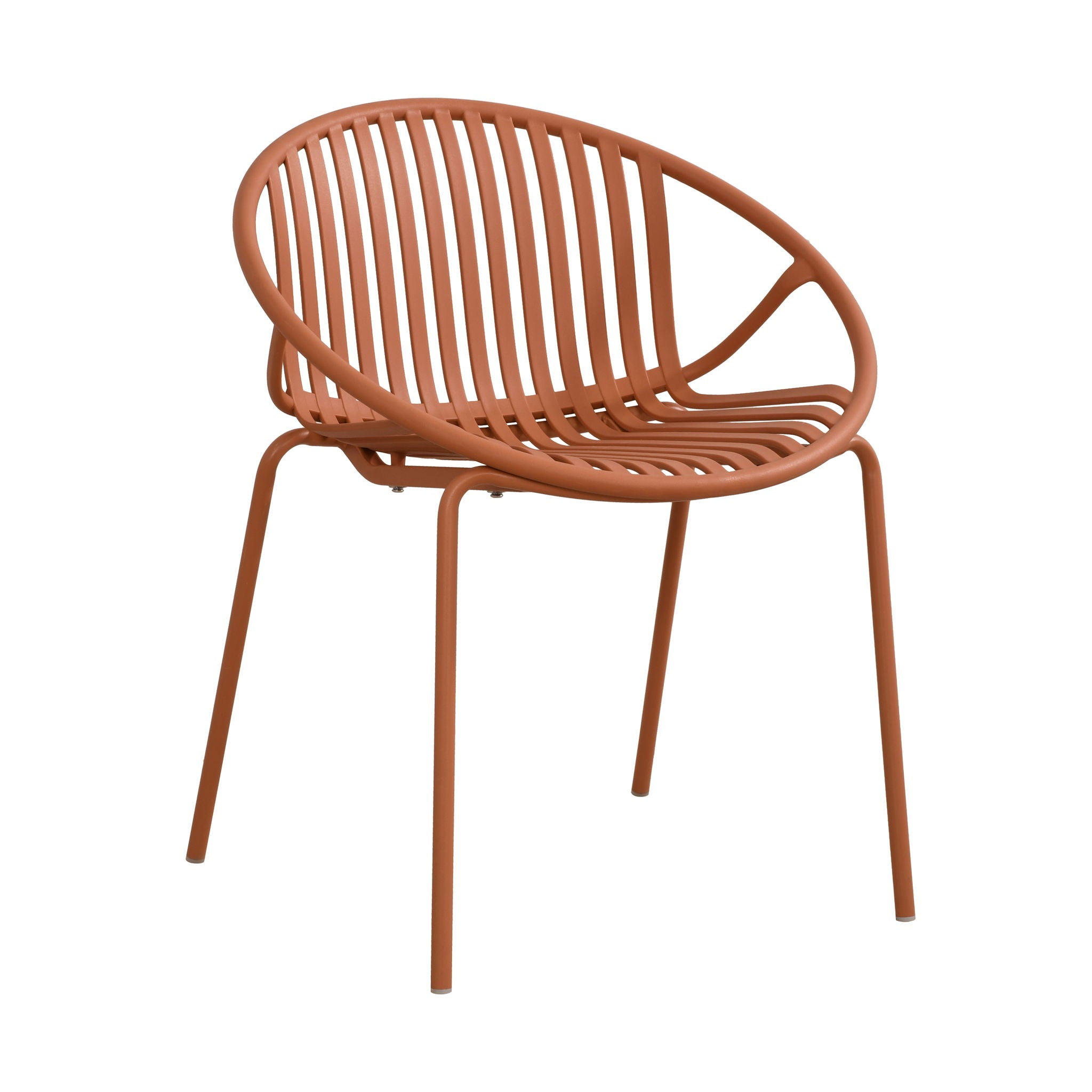 Stackable Outdoor Chairs With Breathable Plastic Backrest (Set of 2)