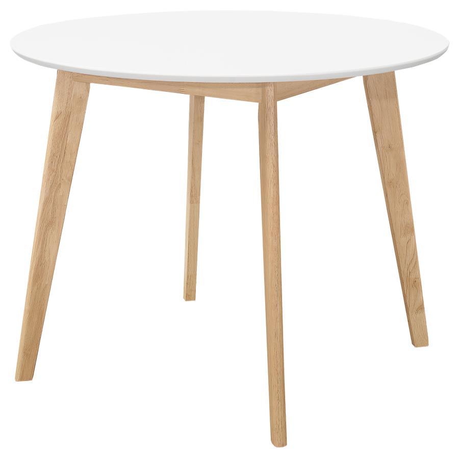Coaster Fine Furniture Breckenridge - Round Dining Table - Matte White | Meri Furniture