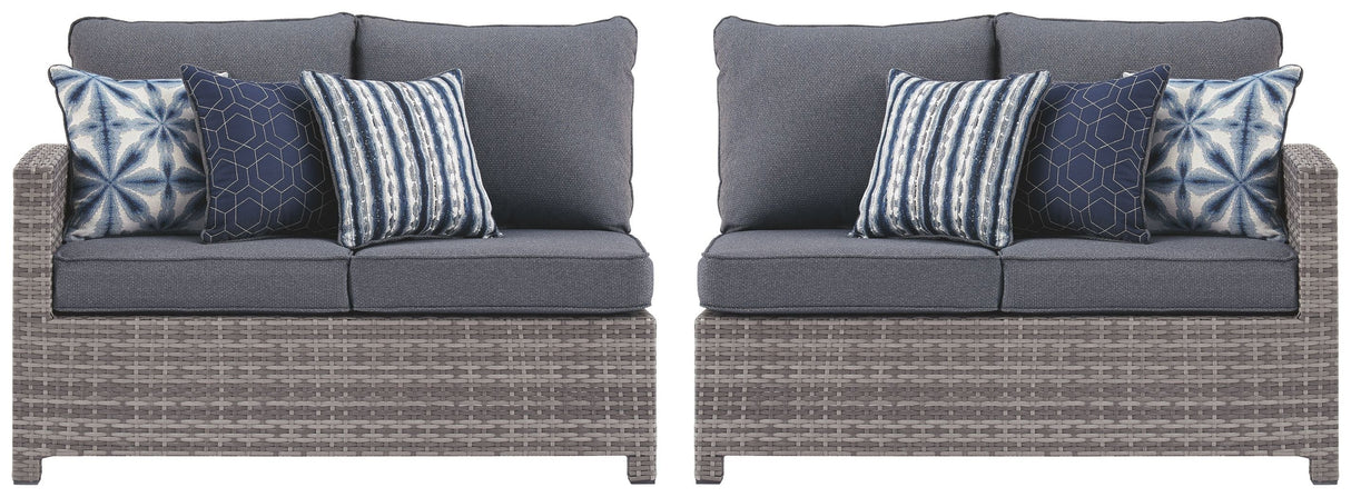 Salem - Gray - Raf / Laf Loveseat W/Cush (Set of 2)