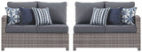 Salem - Gray - Raf / Laf Loveseat W/Cush (Set of 2)