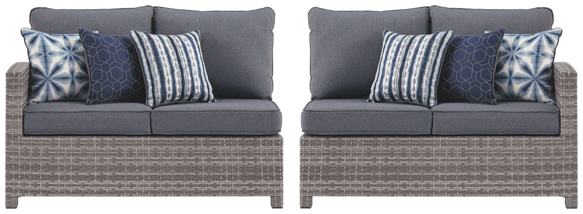 Ashley Furniture Salem - Gray - Raf / Laf Loveseat W/Cush (Set of 2) | Meri Furniture