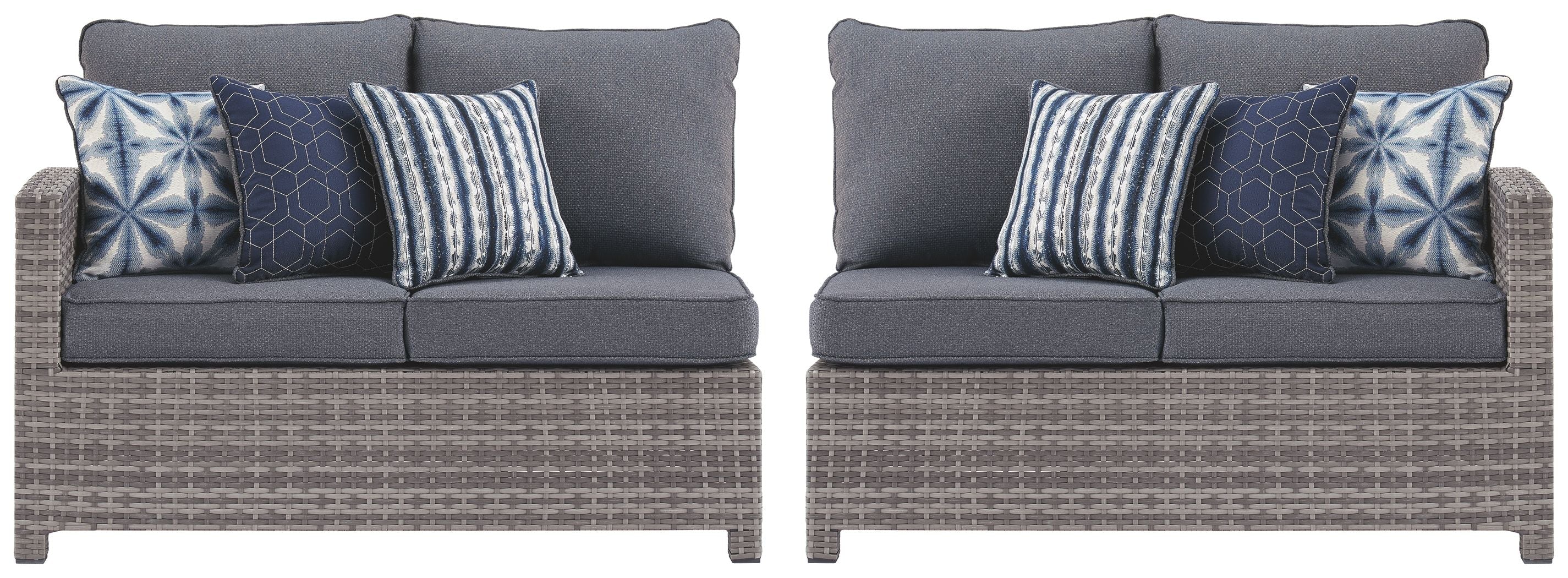Ashley Furniture Salem - Gray - Raf / Laf Loveseat W/Cush (Set of 2) | Meri Furniture