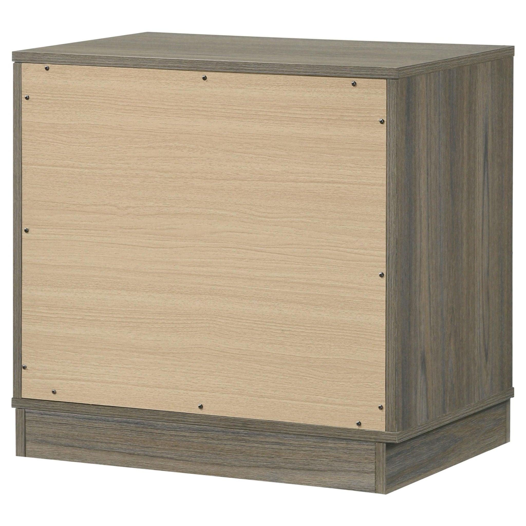 Fenwick 2-drawer Nightstand Bedside Table Grey Oak