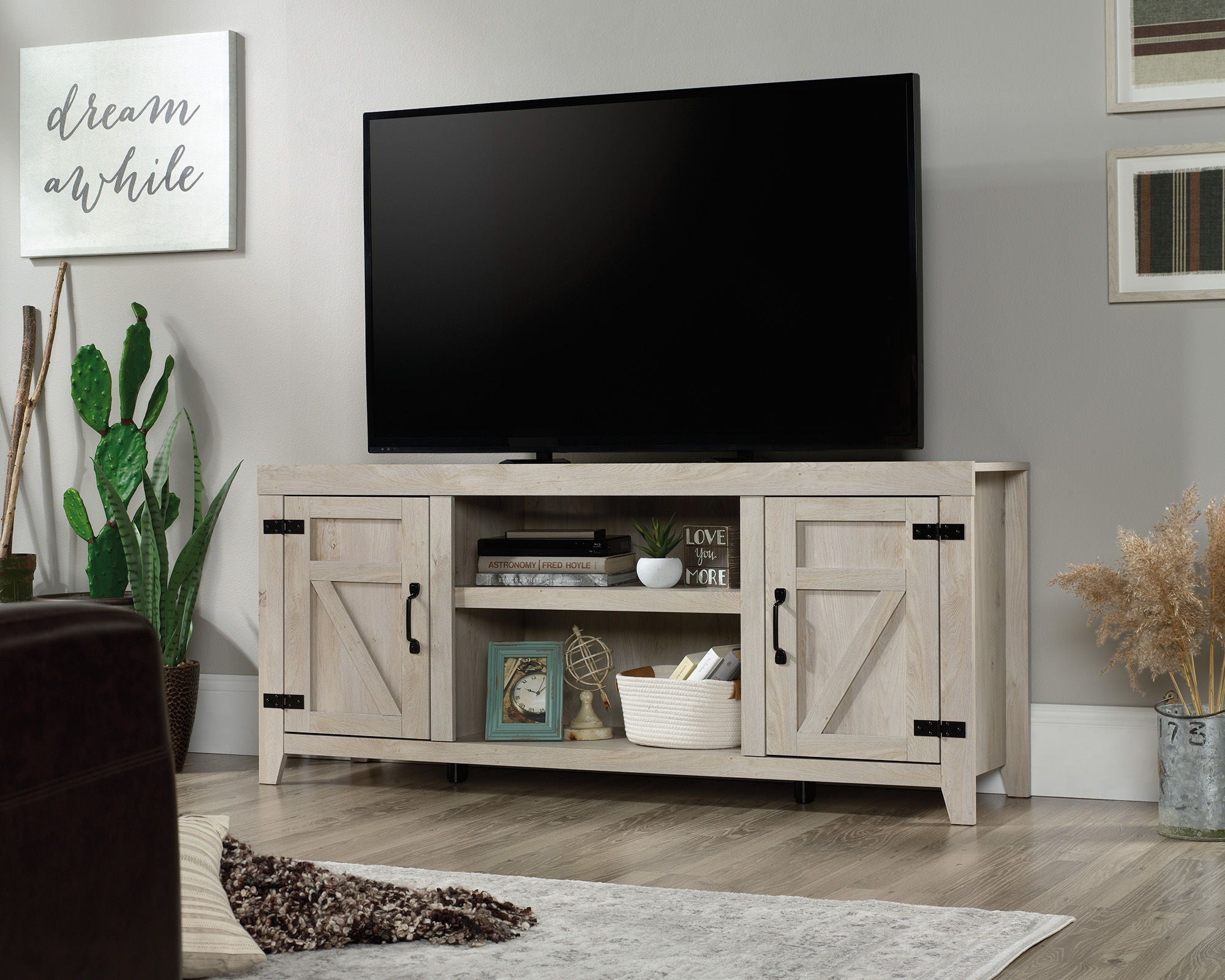 Chalked Chestnut Farmhouse TV Credenza
