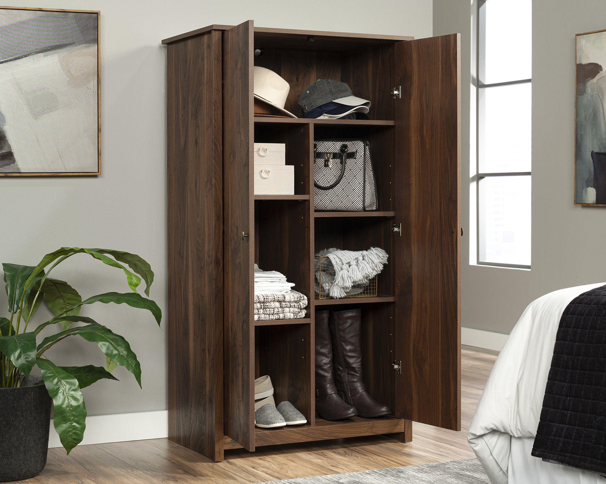2-Door Storage Cabinet in Grand Walnut