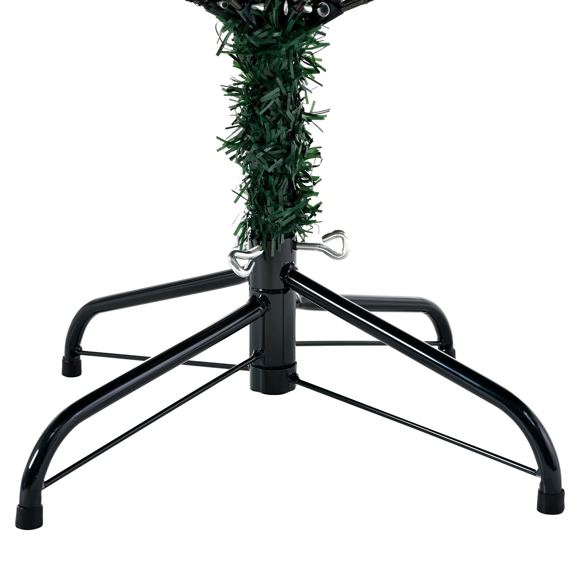 7Ft Spruce Full Christmas Tree Unlit With Hinged Branches And Foldable Stand - Green