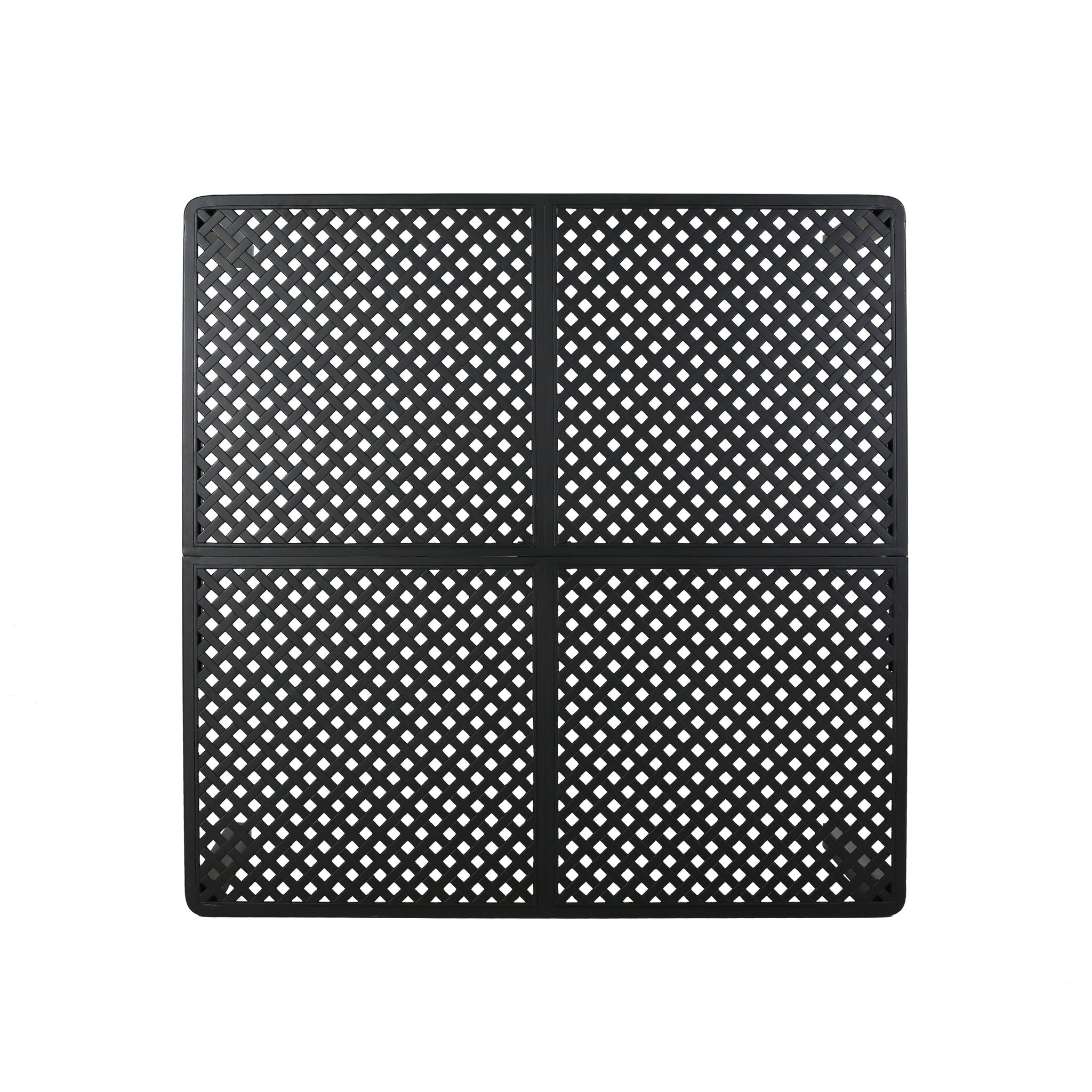 Outdoor Modern Aluminum Dining Table With Woven Accents