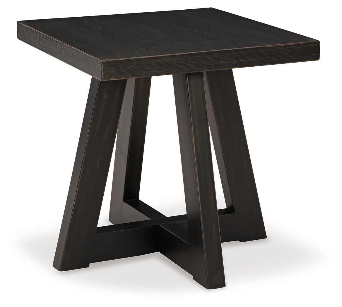 Signature Design by Ashley® Galliden - Black - Square End Table | Meri Furniture