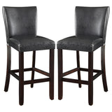 Alberton - Leatherette Upholstered Bar Chair (Set of 2) - Black