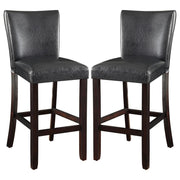 Coaster Fine Furniture Alberton - Leatherette Upholstered Bar Chair (Set of 2) - Black | Meri Furniture