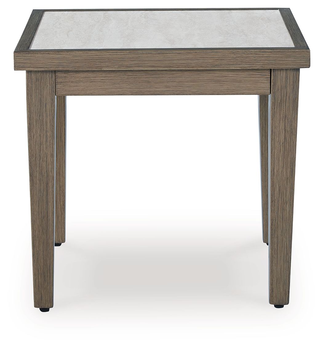 Signature Design by Ashley® Rainier Ranch - Brown / Beige - Square End Table | Meri Furniture