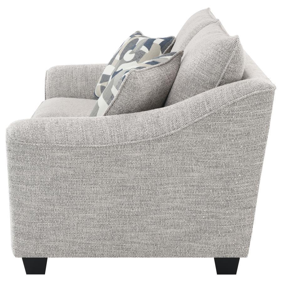 Coaster Fine Furniture Tomkins - Boucle Upholstered Loveseat - Light Gray | Meri Furniture