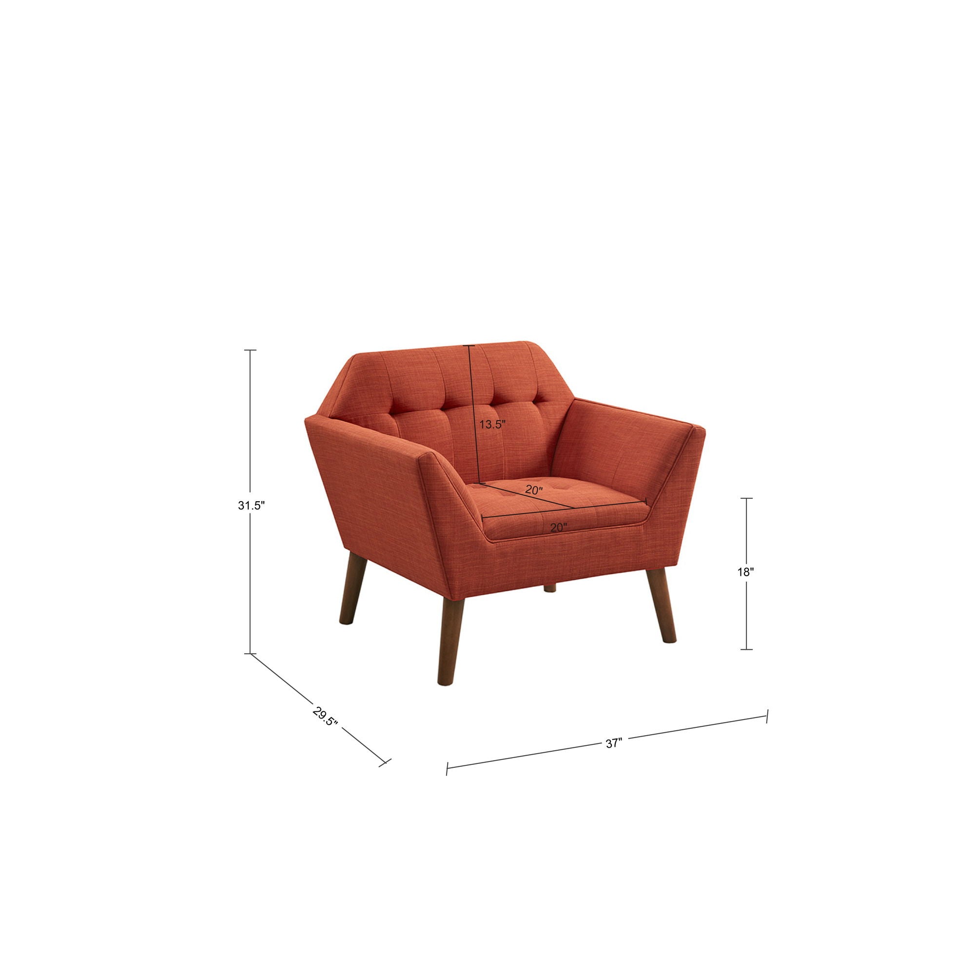 Modern Lounge Chair With Button Tufting