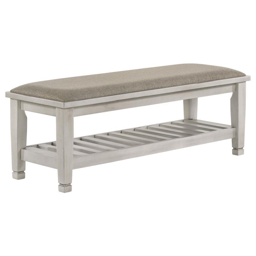 Coaster Fine Furniture Franco - Fabric Upholstered Bench With Shelf | Meri Furniture