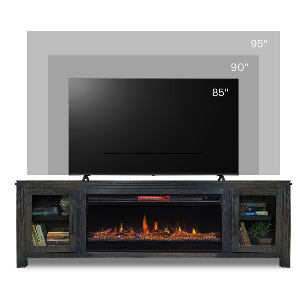 Tybee - Electric Fireplace TV Console For TVs Up To 95" - Clove