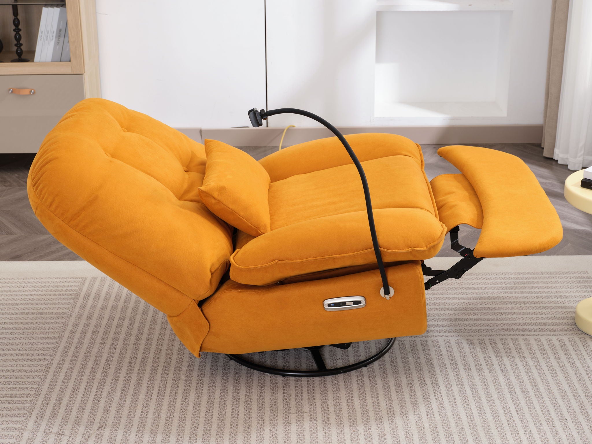 Power Recliner Swivel Glider USB Charger With Bluetooth Music Player, Sleep, Working, Game And Leisure
