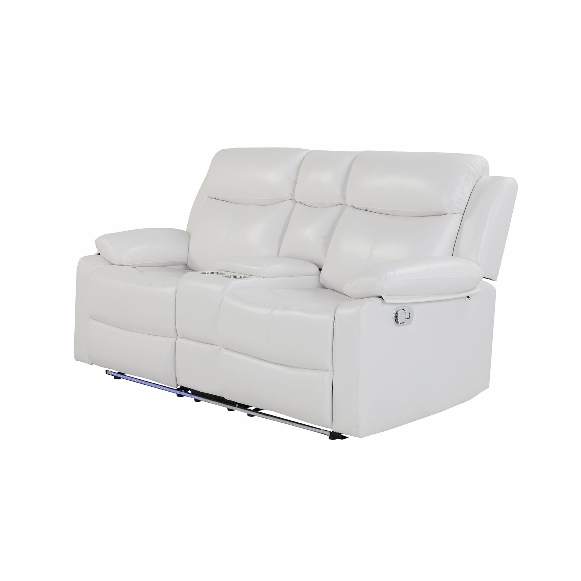 Blanche - Console Reclining Loveseat With LED Lights