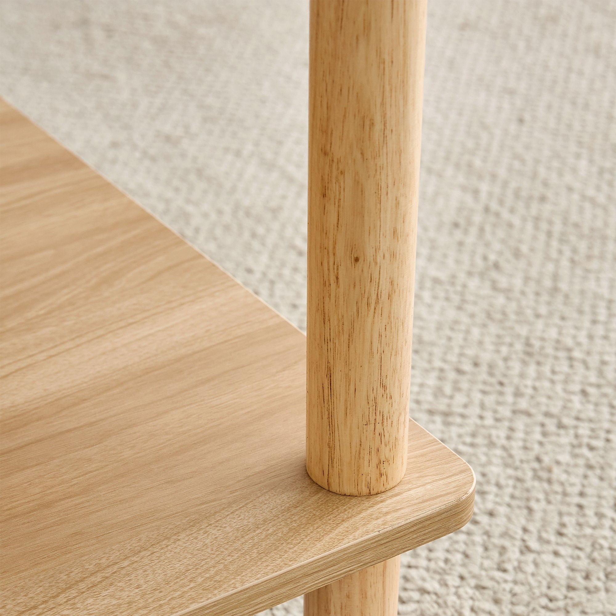 Modern 2 Tier Coffee Table With Open Storage Shelf For Living Room