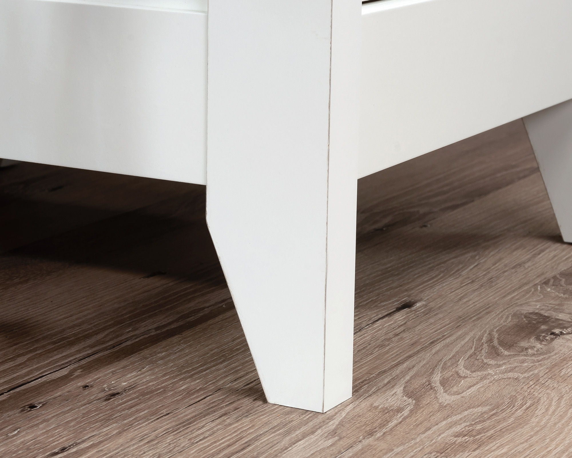 L-Shaped Home Office Desk in Soft White