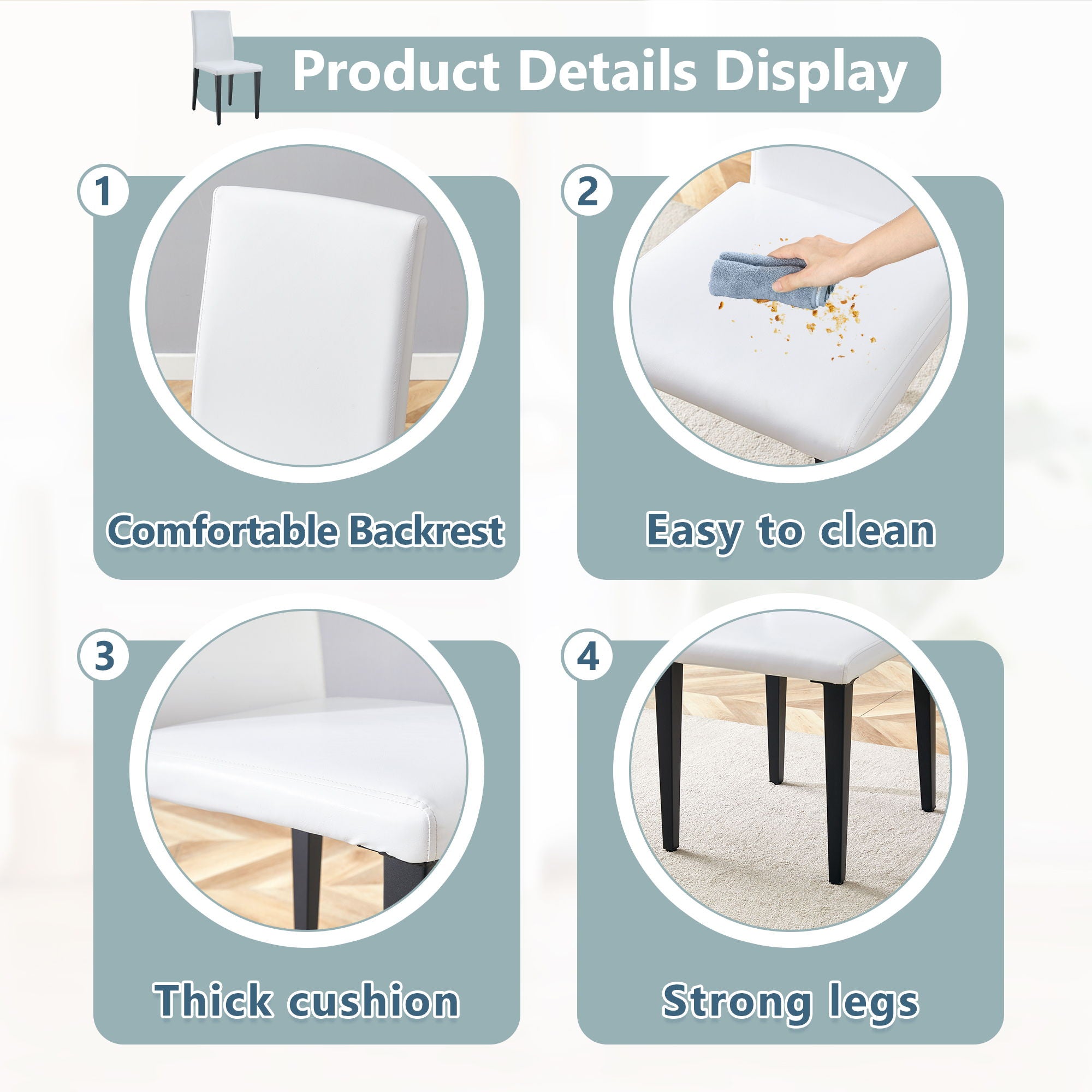 Versatile Dining Chairs With Comfortable Design And Metal Legs