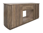 International Furniture Direct Mezquite - Electric Fireplace - Light Brown | Meri Furniture