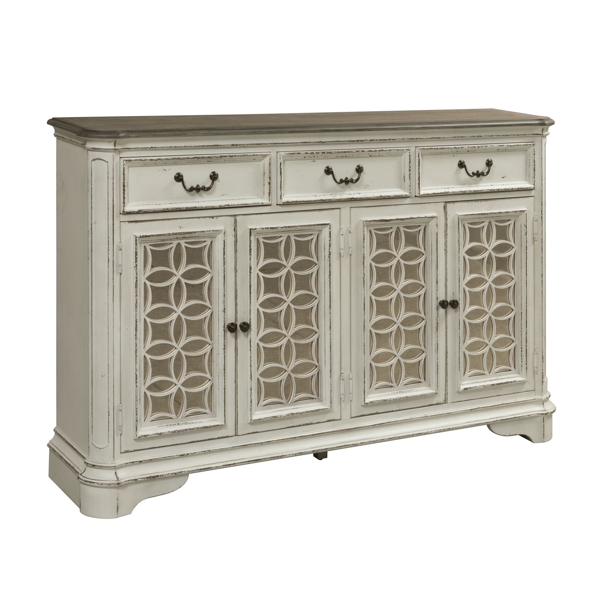 Liberty Furniture Magnolia Manor - Hall Buffet - White | Meri Furniture