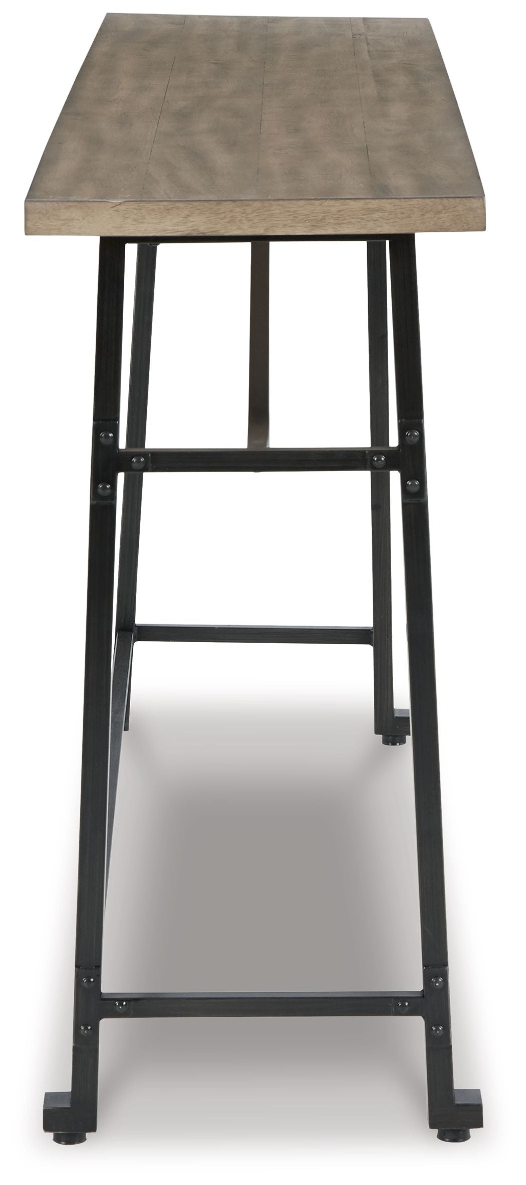 Signature Design by Ashley® Lesterton - Light Brown / Black - Long Counter Table | Meri Furniture