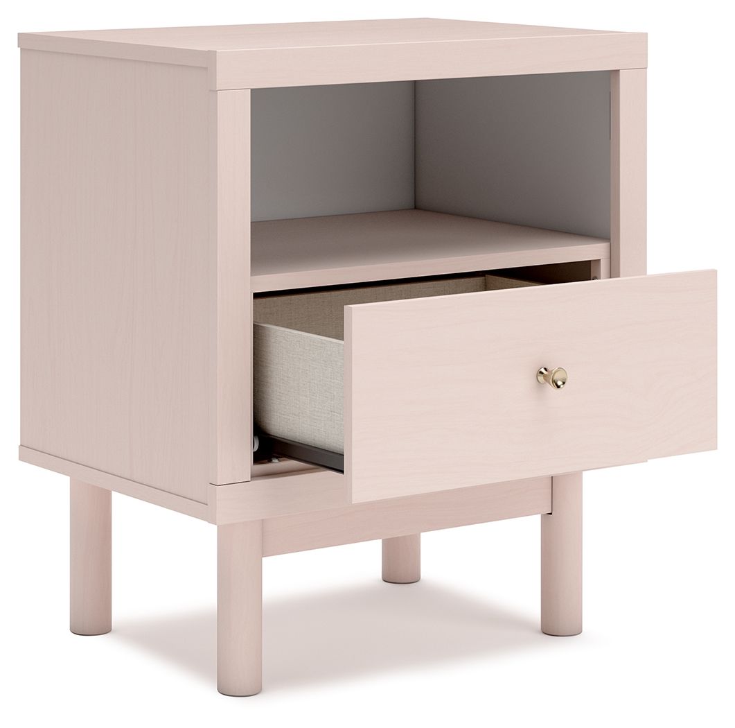 Signature Design by Ashley® Wistenpine - Blush - One Drawer Night Stand | Meri Furniture