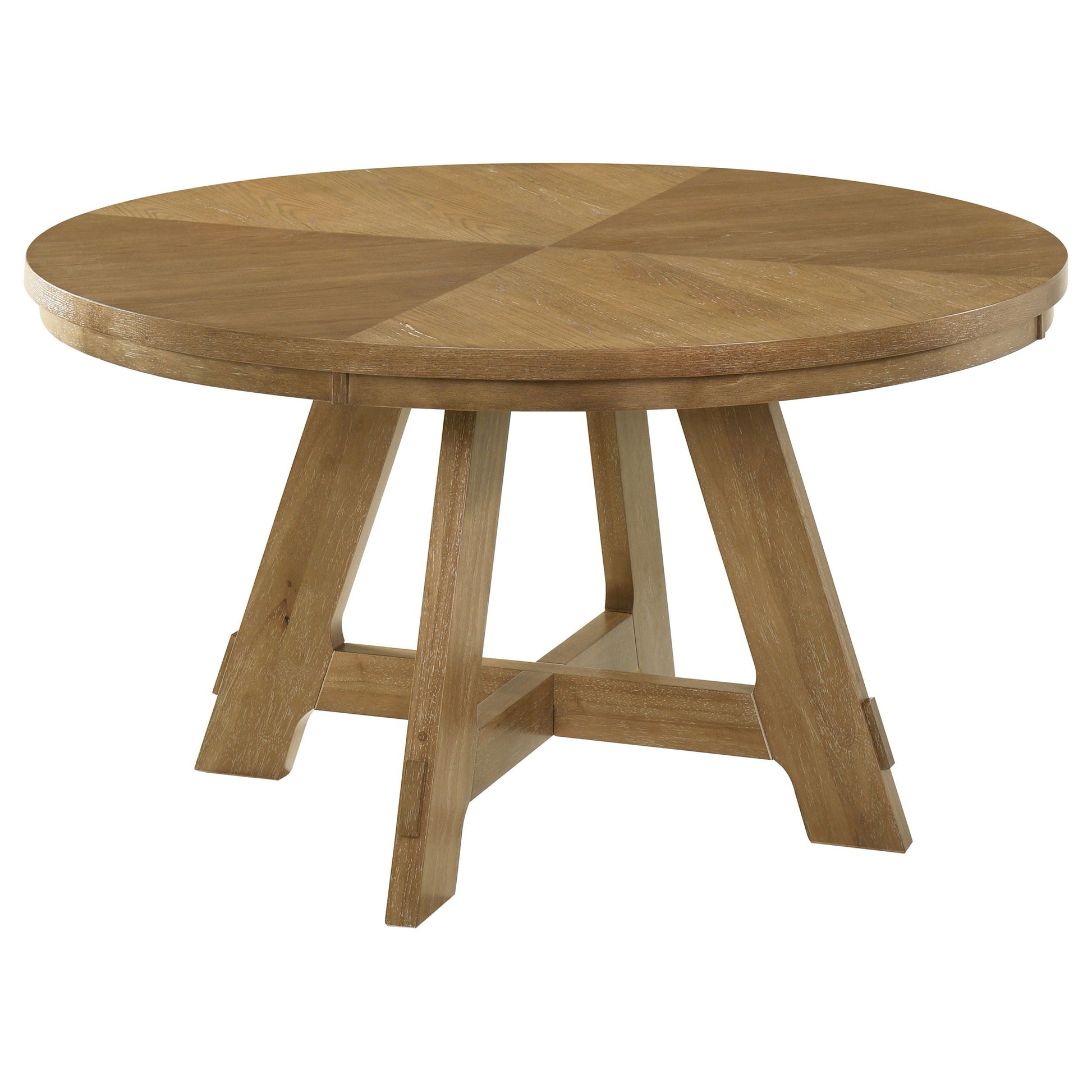 Coaster Fine Furniture Danvers - Round Wood Dining Table - Brown Oak | Meri Furniture