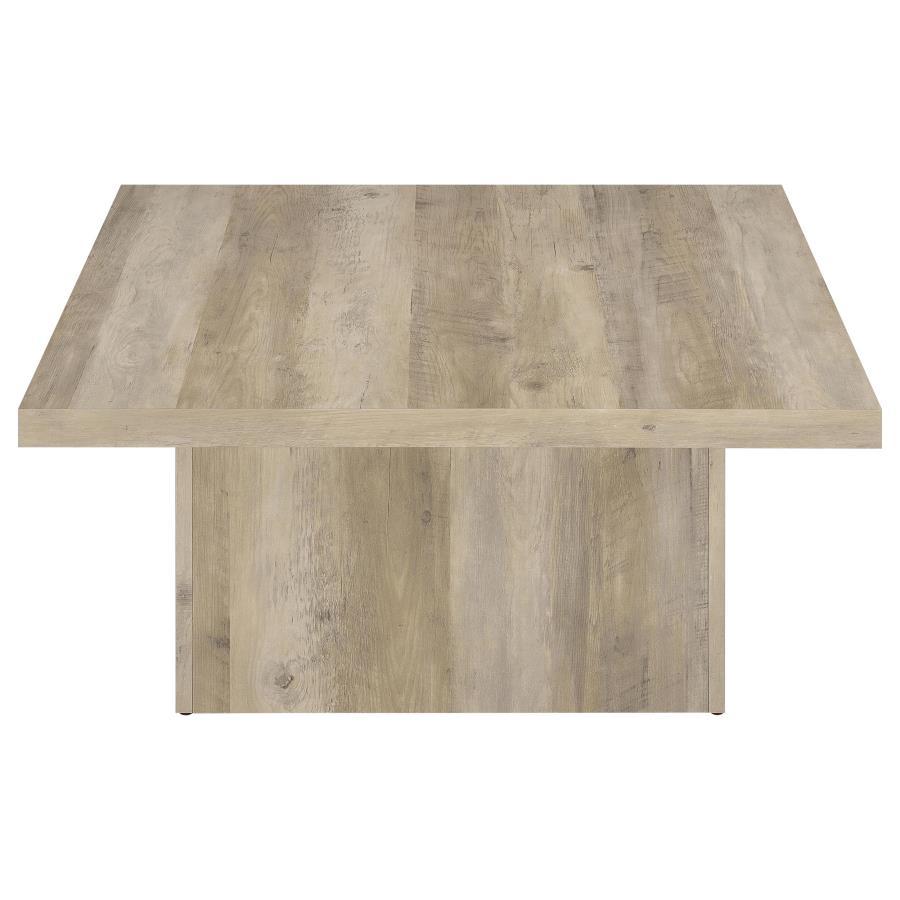 Devar - Square Engineered Wood Coffee Table - Distressed Pine
