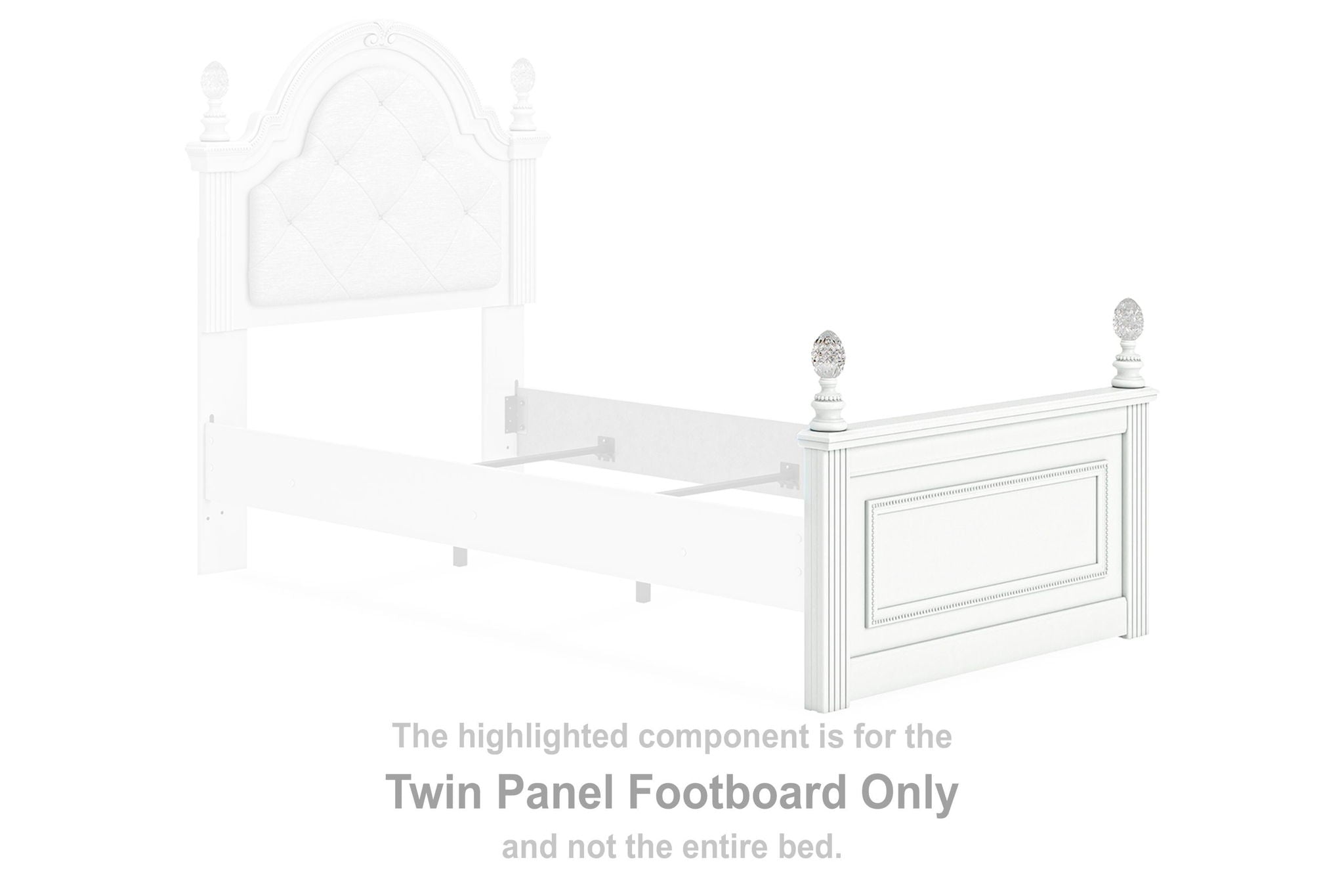 Kozlani - Twin Panel Footboard - White