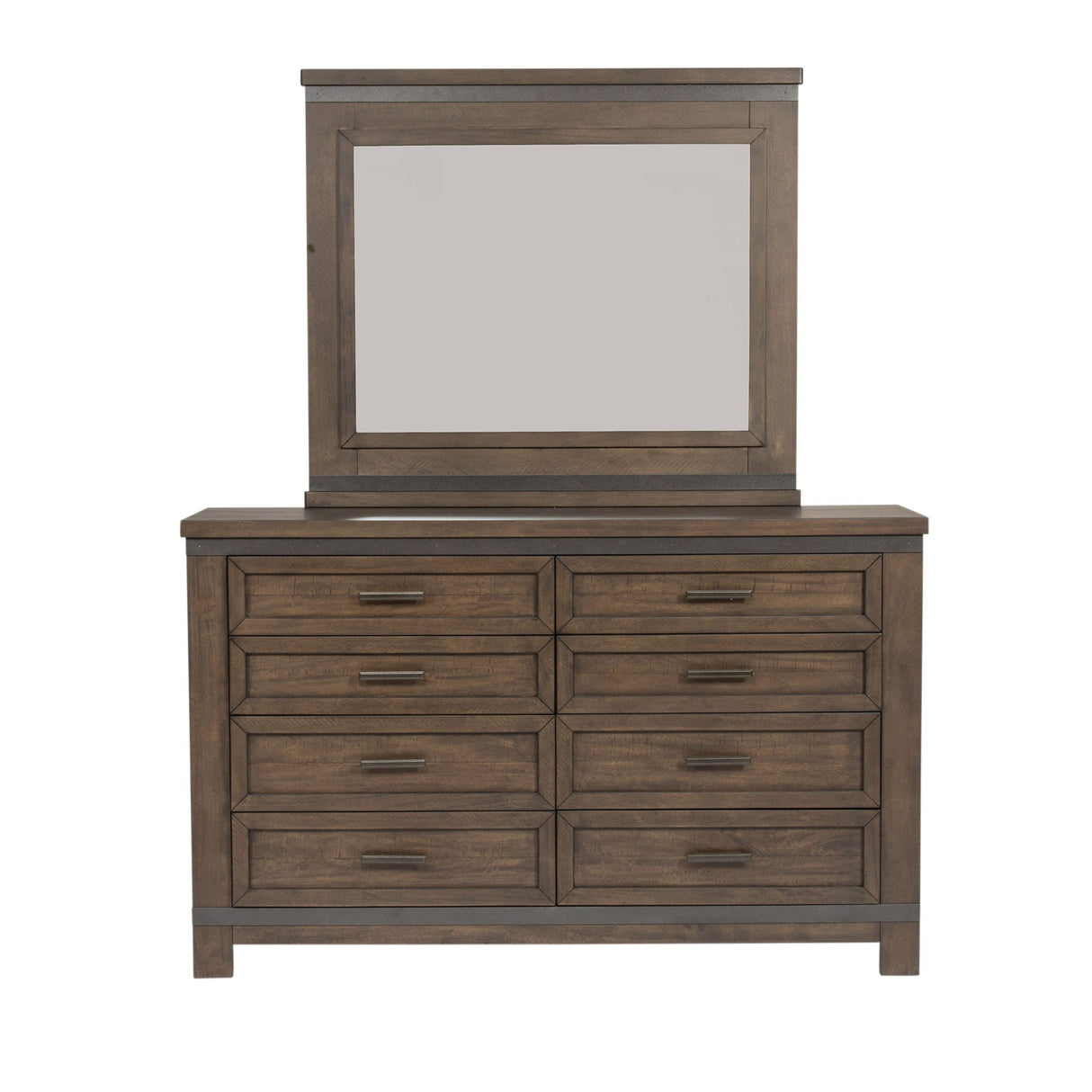 Thornwood Hills - Mirror - Dark Brown - Metal Strip Accents