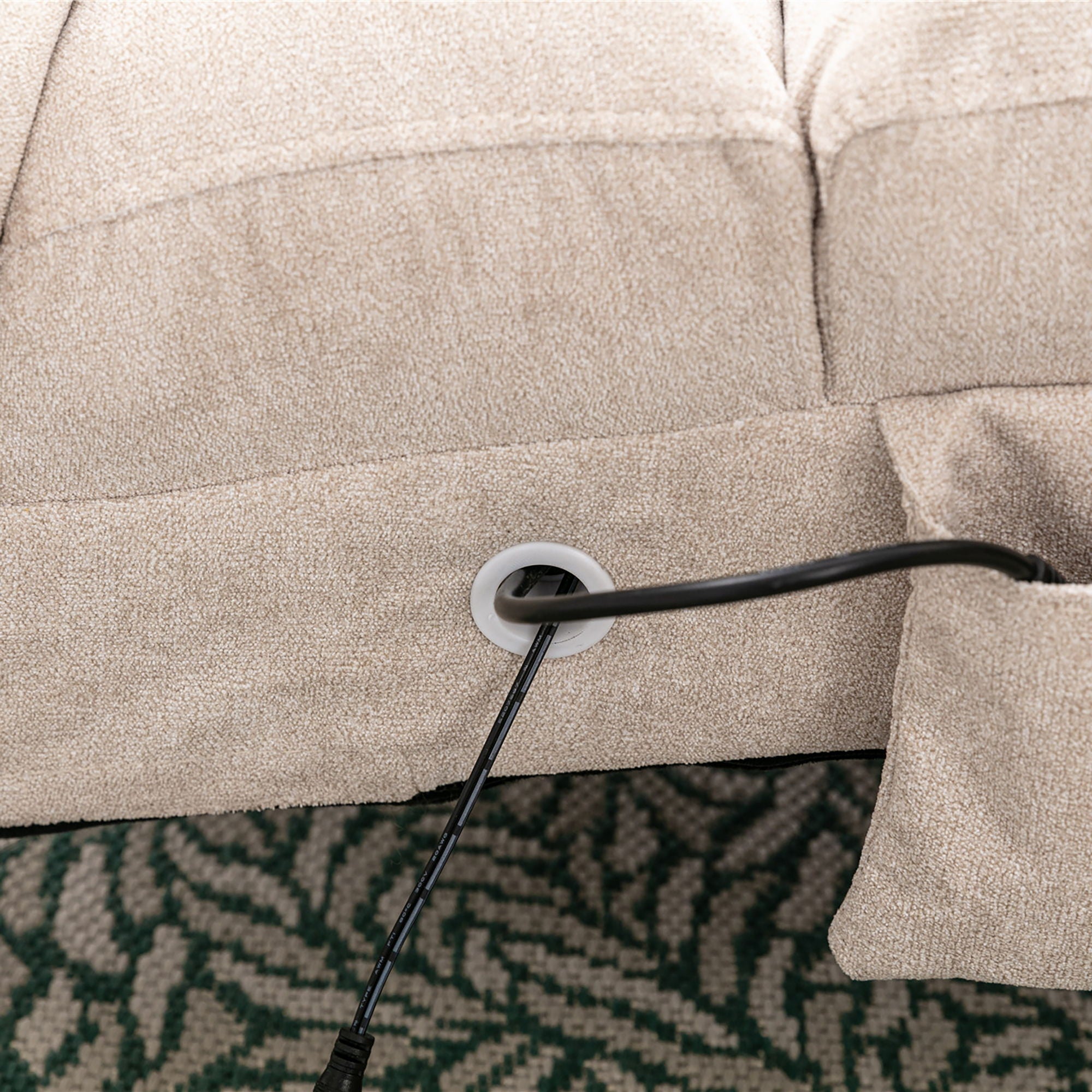 Massage Chaise Lounge Indoor With Remote Control, Ergonomic Electric Massage Lounger