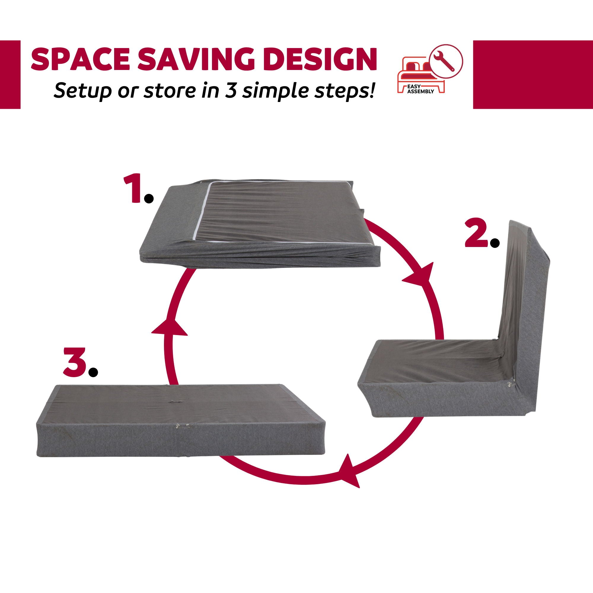 Foldable 9" Twin Size Metal Mattress Box Spring Foundation Bedroom Furniture Bed Base - Gray