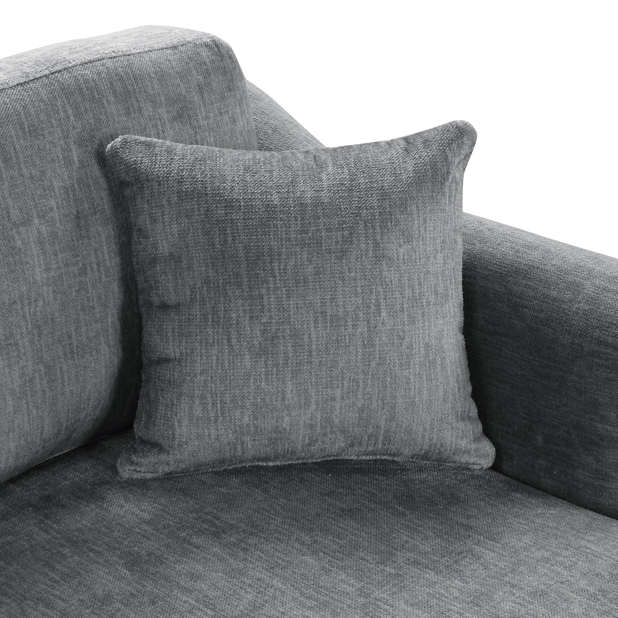 Contemporary U - Shaped Sectional Sofa With Movable Storage Ottoman