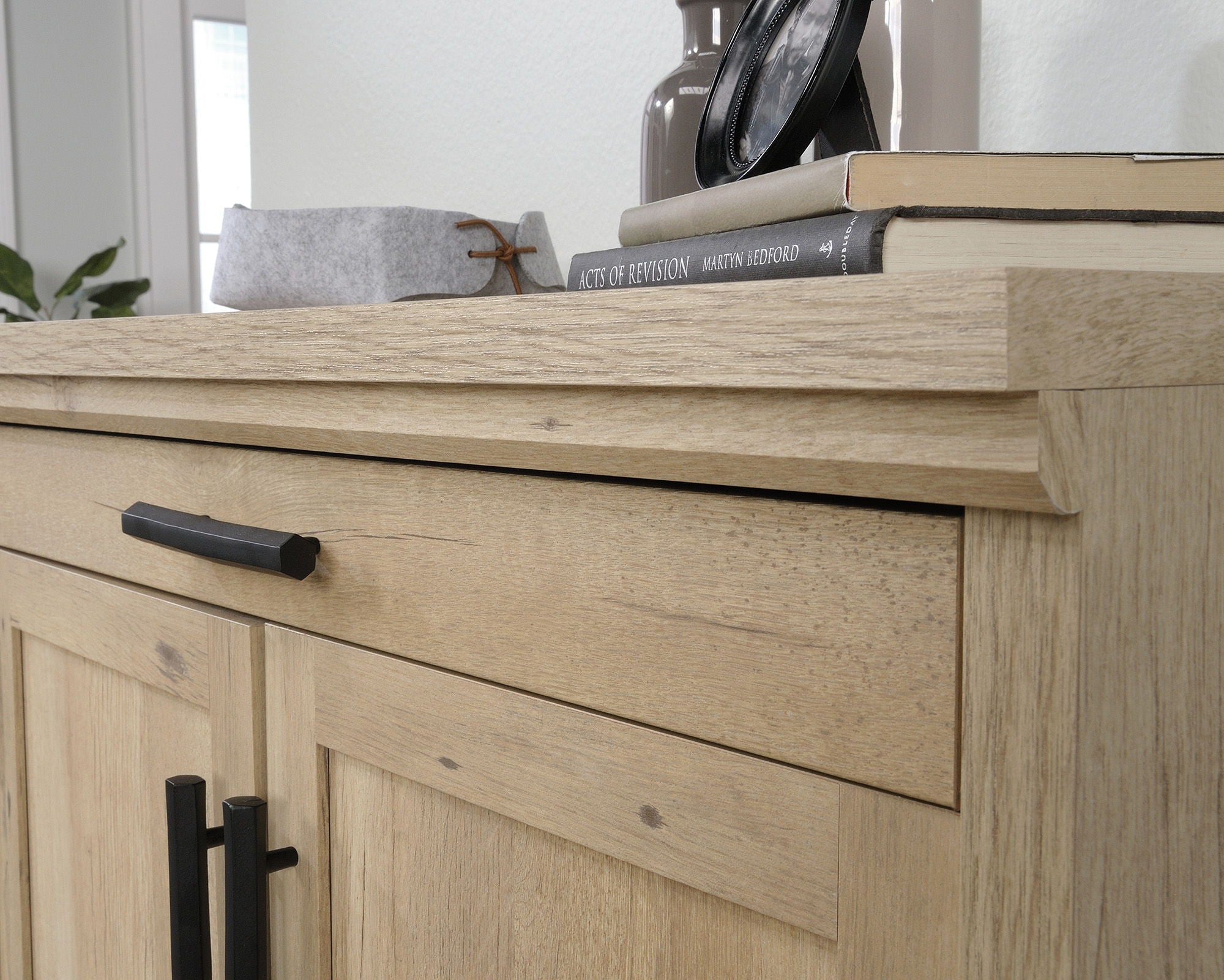 2-Door Library Cabinet with Prime Oak Finish