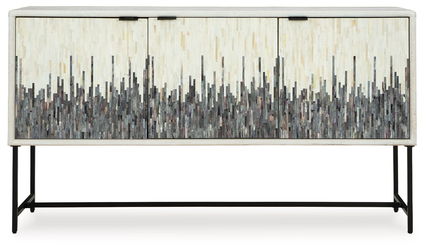 Signature Design by Ashley® Freyton - White / Gray - Accent Cabinet | Meri Furniture