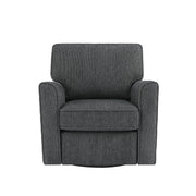 360° Swivel Accent Barrel Armchair With Side Pockets, Compact Design