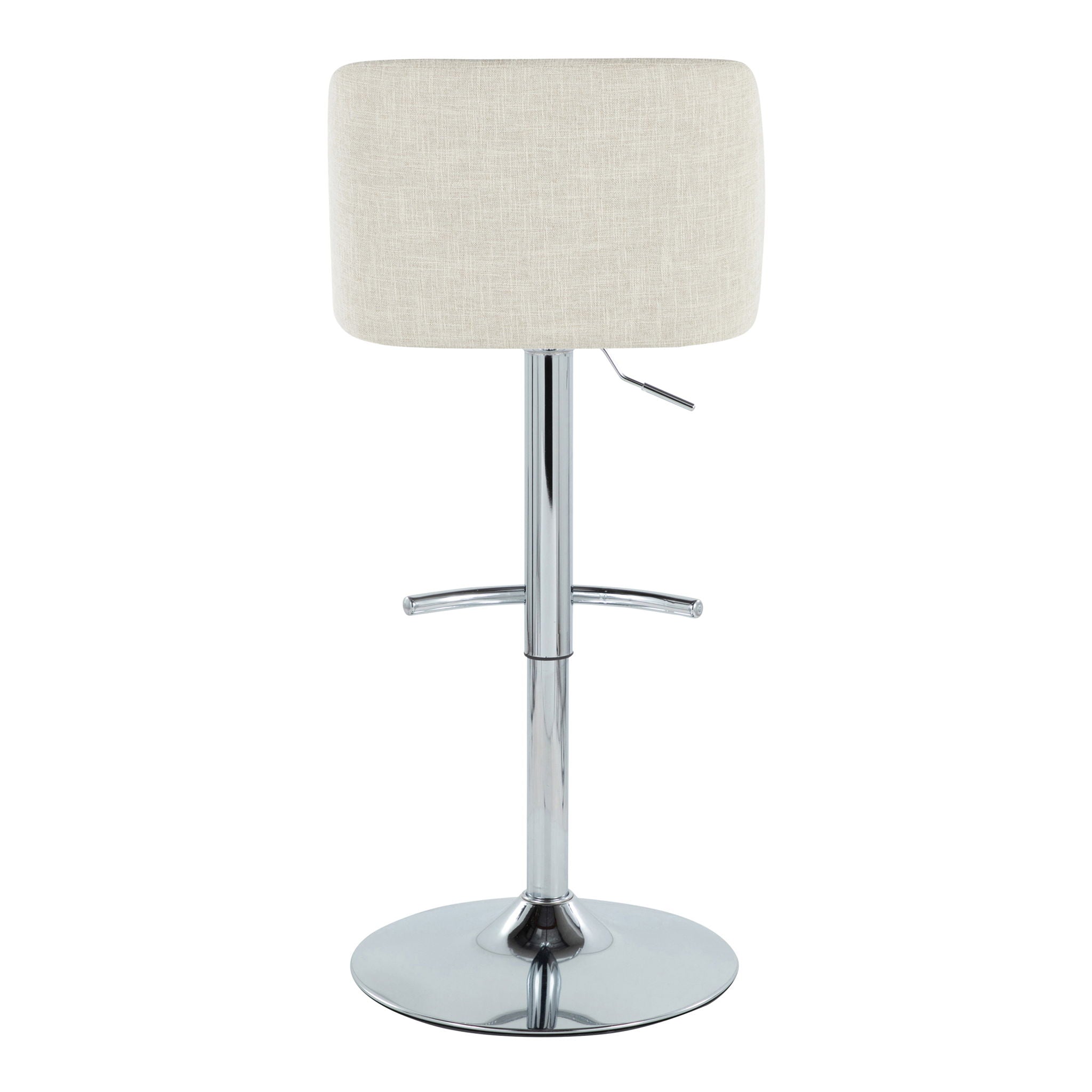 Toriano - Contemporary Adjustable Barstool Swivel With Rounded T Footrest (Set of 2)