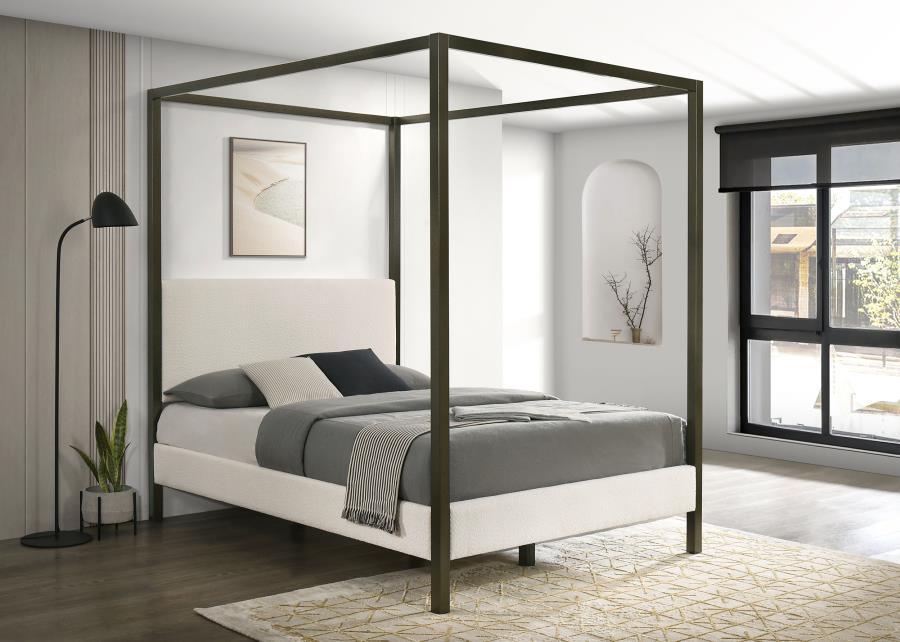 Coaster Fine Furniture Monroe - Upholstered Canopy Bed | Meri Furniture