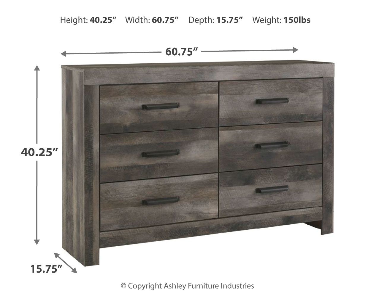 Signature Design by Ashley® Wynnlow - Dresser, Mirror | Meri Furniture