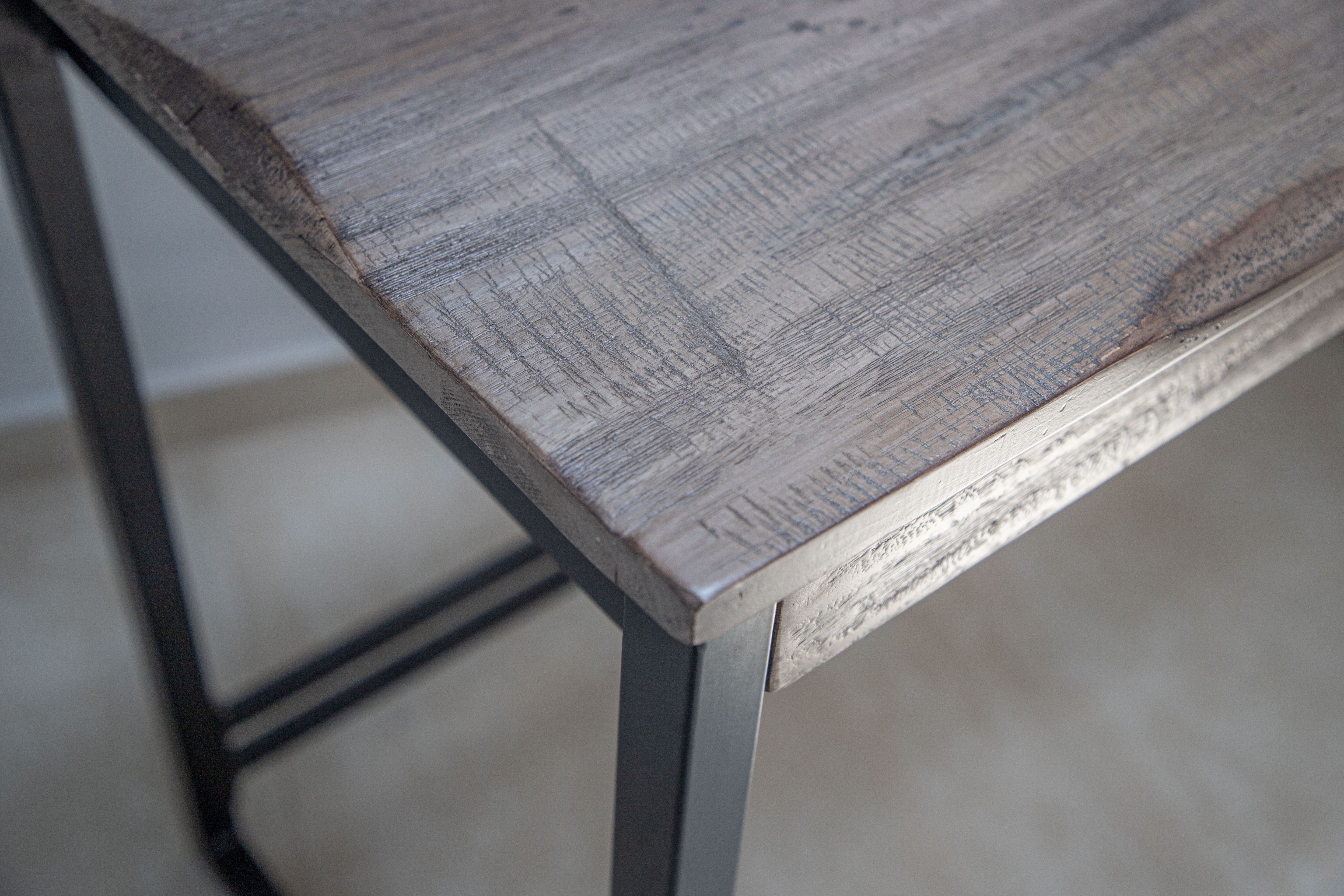 International Furniture Direct Blacksmith - Desk - Truffle Brown / Oil Black | Meri Furniture