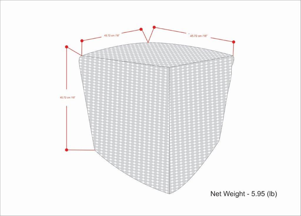 Zelma - Square Woven Outdoor / Indoor Pouf - Cream / Natural