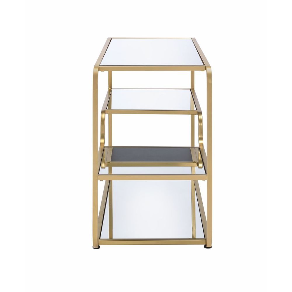 ACME Astrid - TV Stand - Gold & Mirror | Meri Furniture