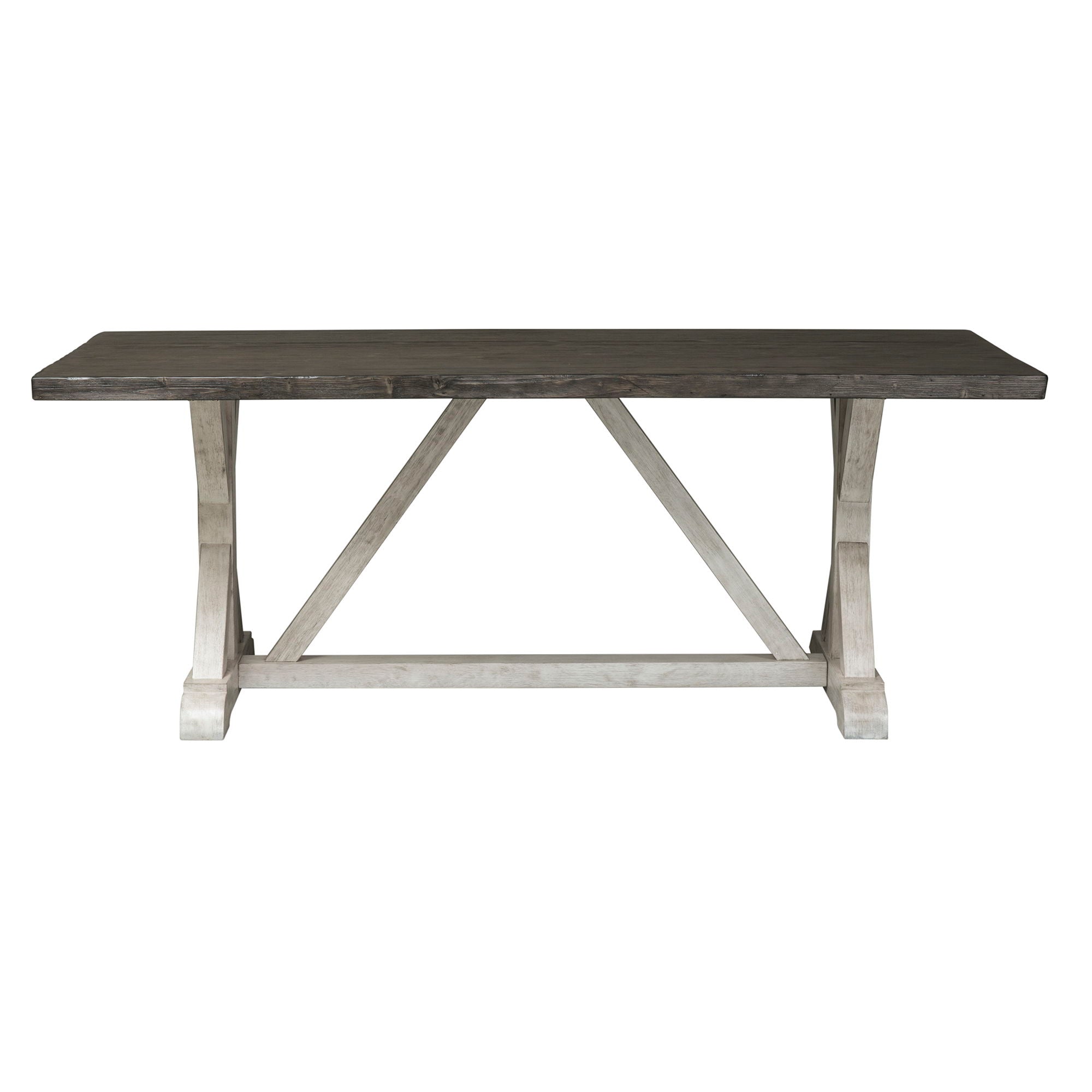 Liberty Furniture Willowrun - Trestle Table - Rustic White | Meri Furniture