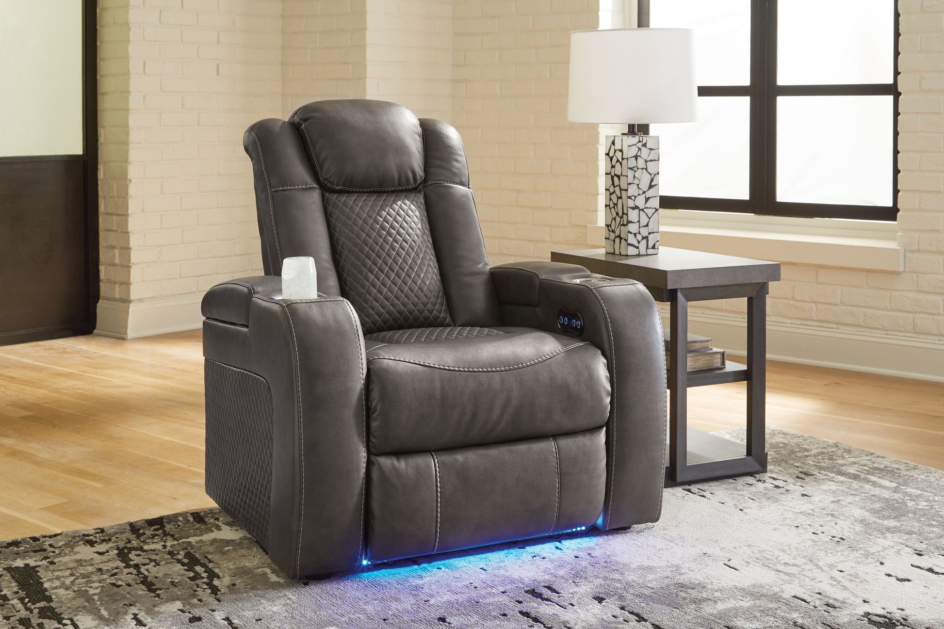 Signature Design by Ashley® Fyne-dyme - Power Recliner/Adj Headrest | Meri Furniture